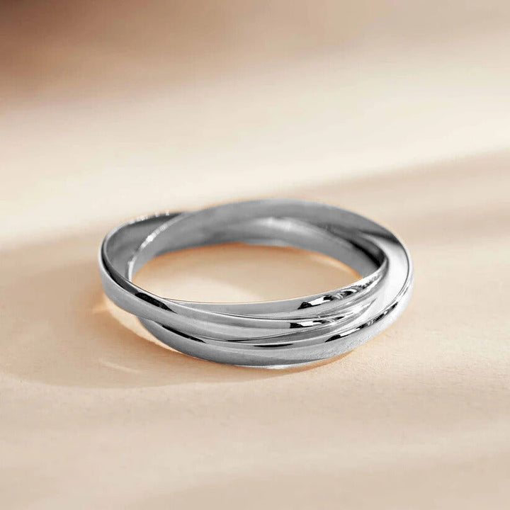 White Gold Ring - Léna Trielle Elegant Stackable Band