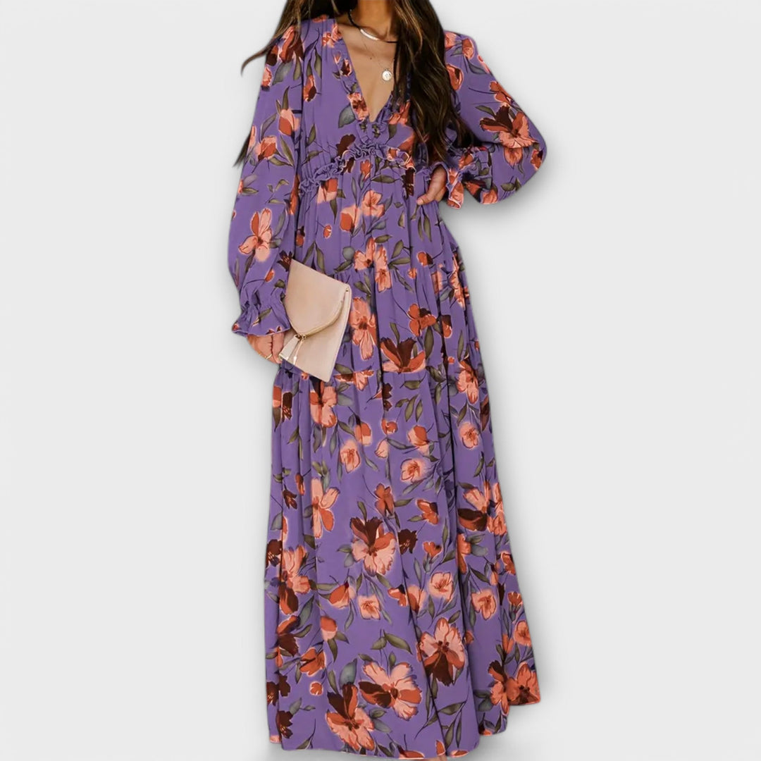 Elegant Maxi Dress for Women - Flowing Floor Length Style