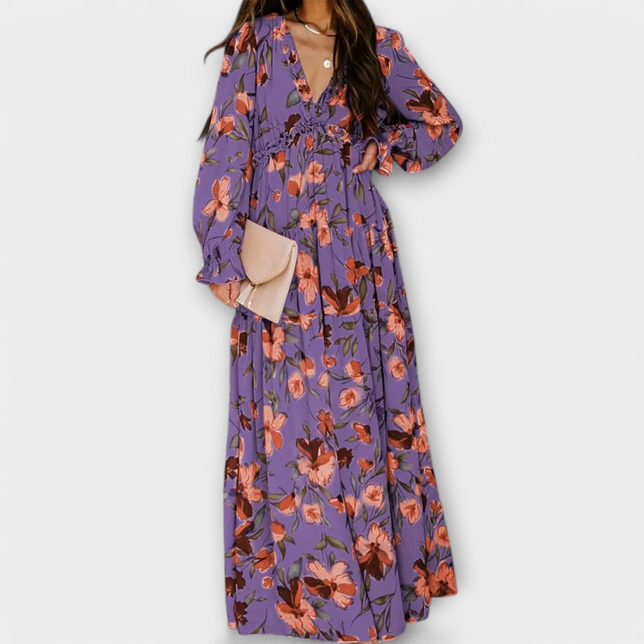 Elegant Maxi Dress for Women - Flowing Floor Length Style