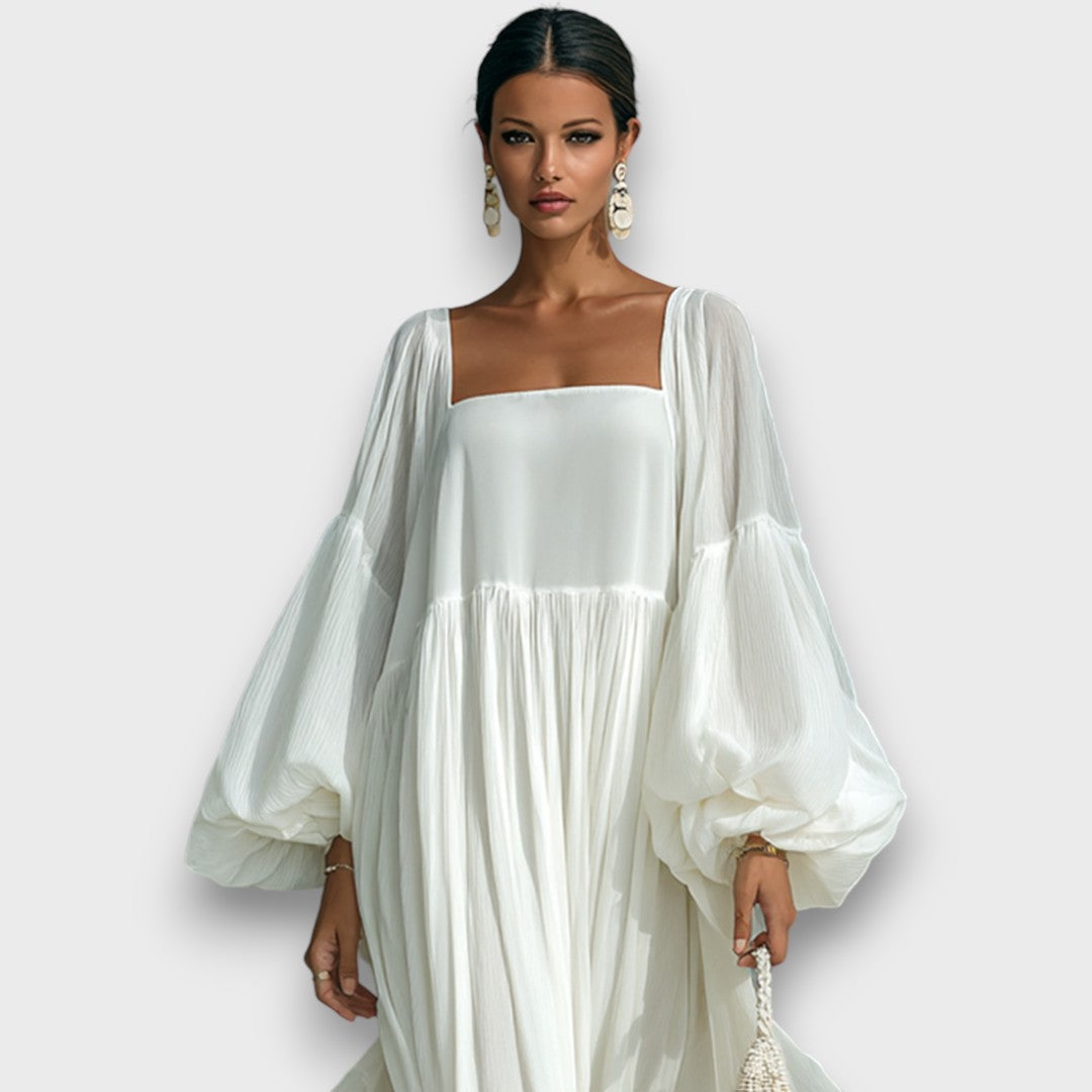 Elegant Maxi Dress for Women - Flowing Floor Length Dress