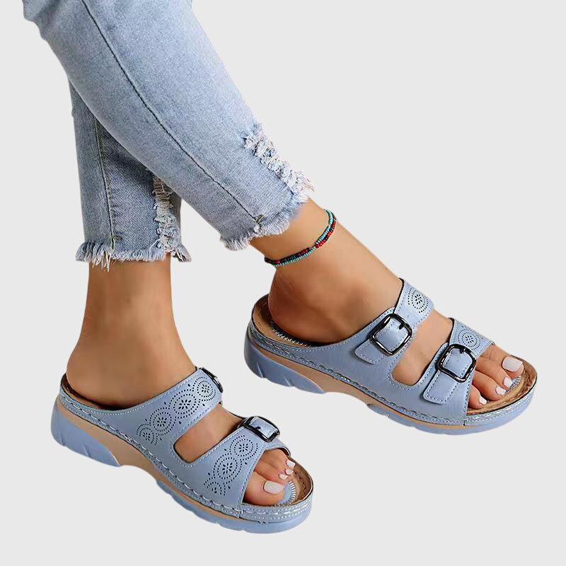 Orthopedic Leather Sandals with Arch Support for Women