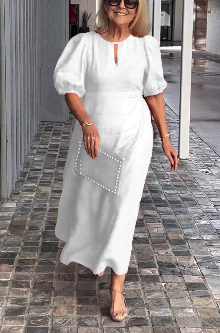 Elegant Puff Sleeve Dress for Women