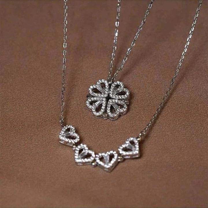 Gold Four Leaf Clover Necklace - Delicate Layering Pendant