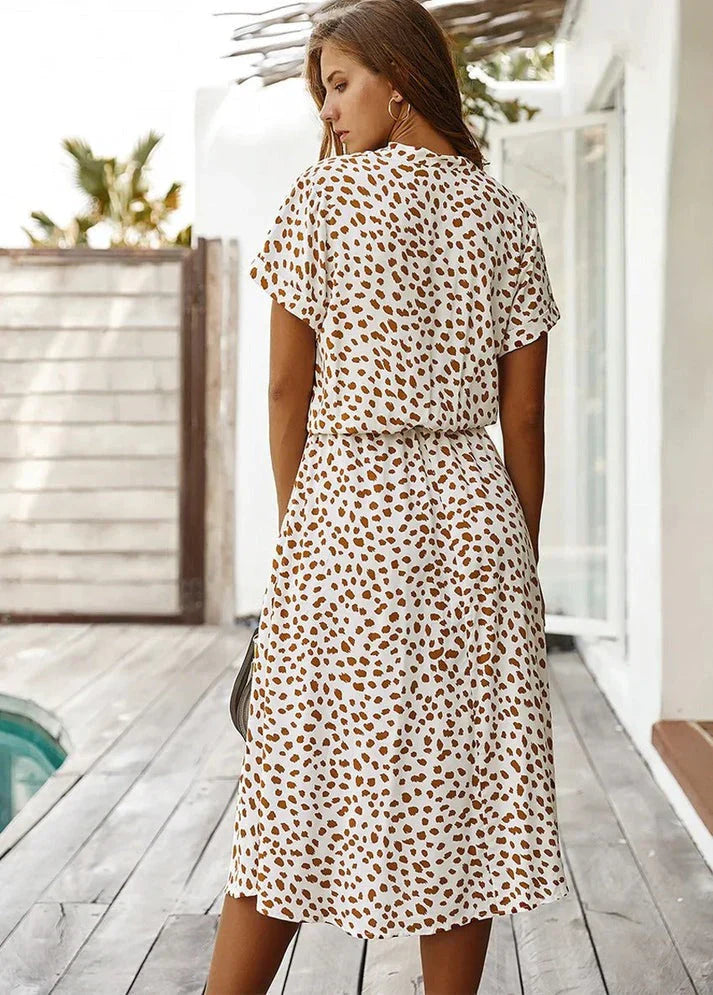 V-Neck Ruffle Dress for Women - Elegant Feminine Style