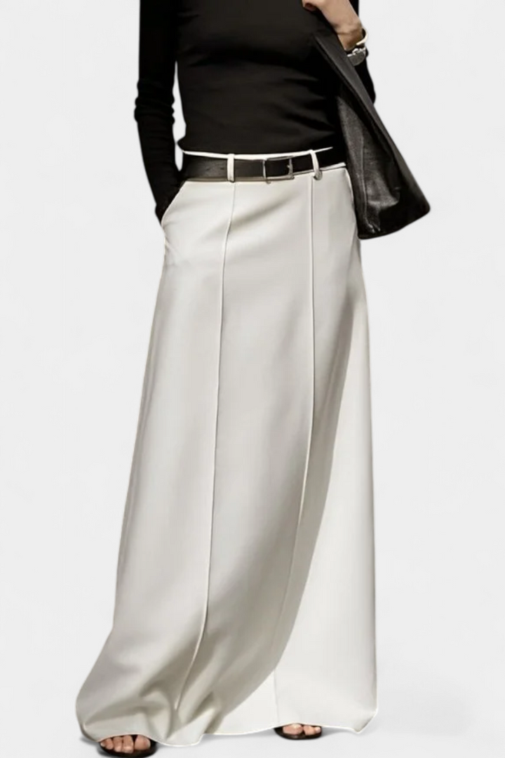 H-Line Minimalist Skirt for Women - Classic Solid Color