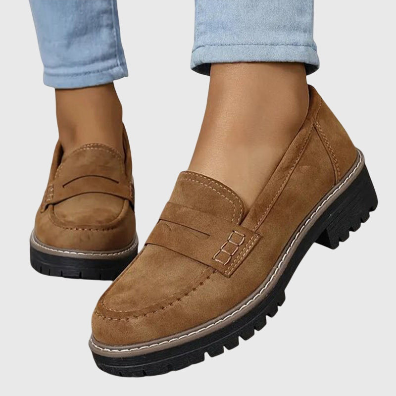 Suede Loafers Women | Classic Comfortable Slip On Shoes