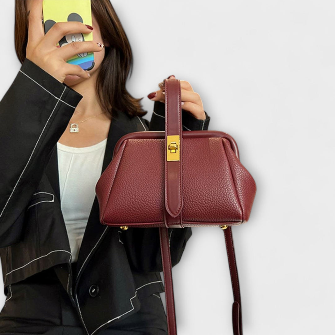 Retro Handbag for Women - Classic Structured Tote Bag