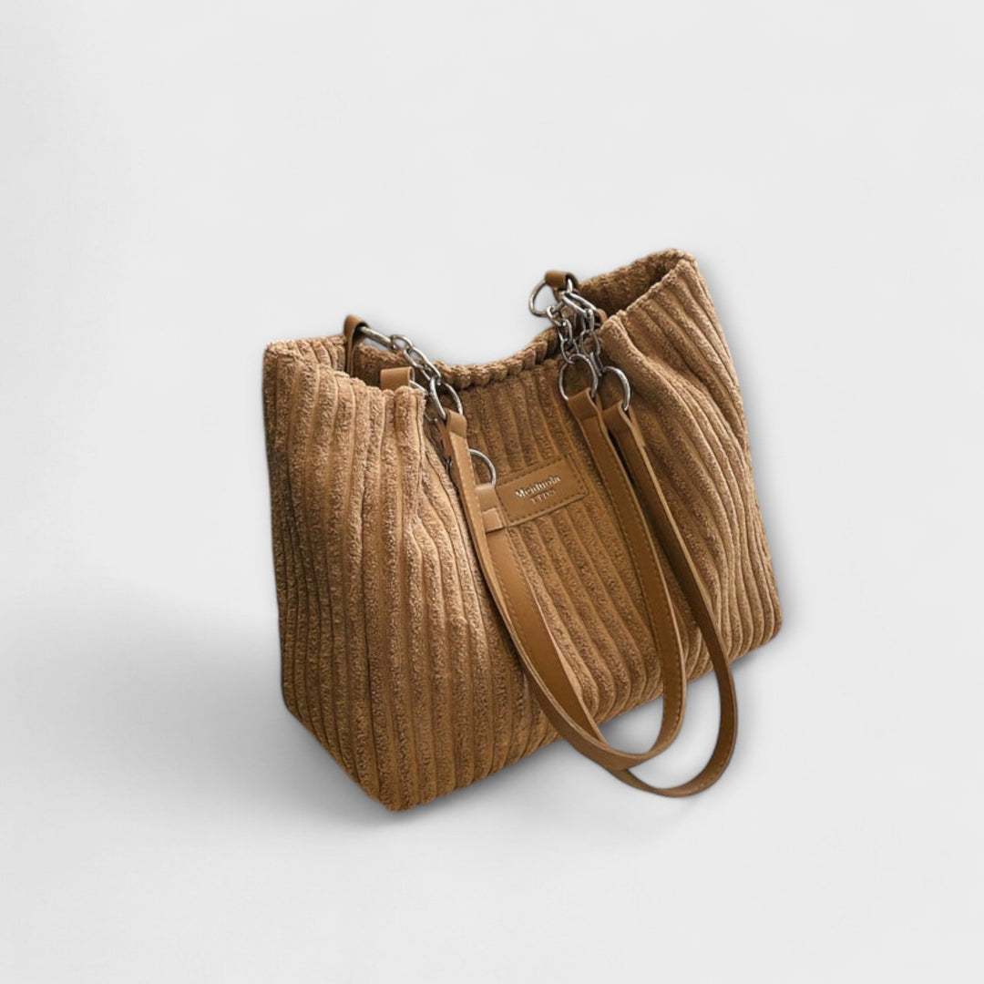 Soft Corduroy Shoulder Bag for Women - Everyday Crossbody Purse