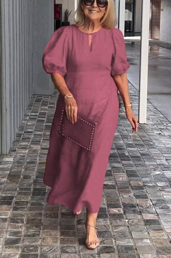 Elegant Puff Sleeve Dress for Women