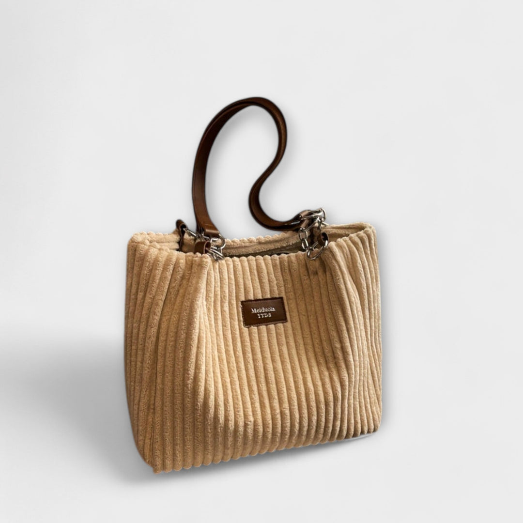 Soft Corduroy Shoulder Bag for Women - Everyday Crossbody Purse