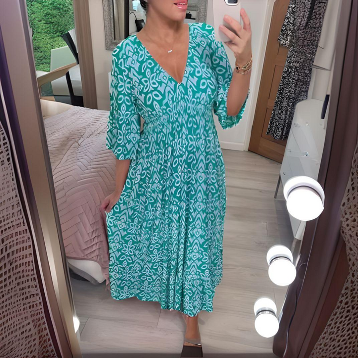 Boho Printed Dress for Women - Flowy Casual Summer Dress