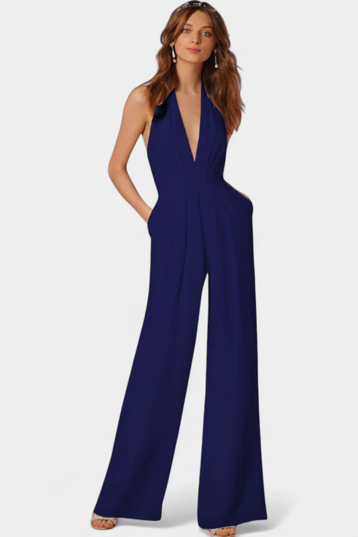 Wide Leg Jumpsuit for Women - Sleek Modern Silhouette