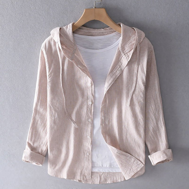 Linen Hooded Blouse for Women - Lightweight Spring Top