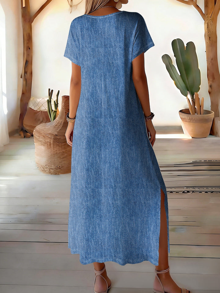 Denim Dress for Women Retro Style Casual Dress