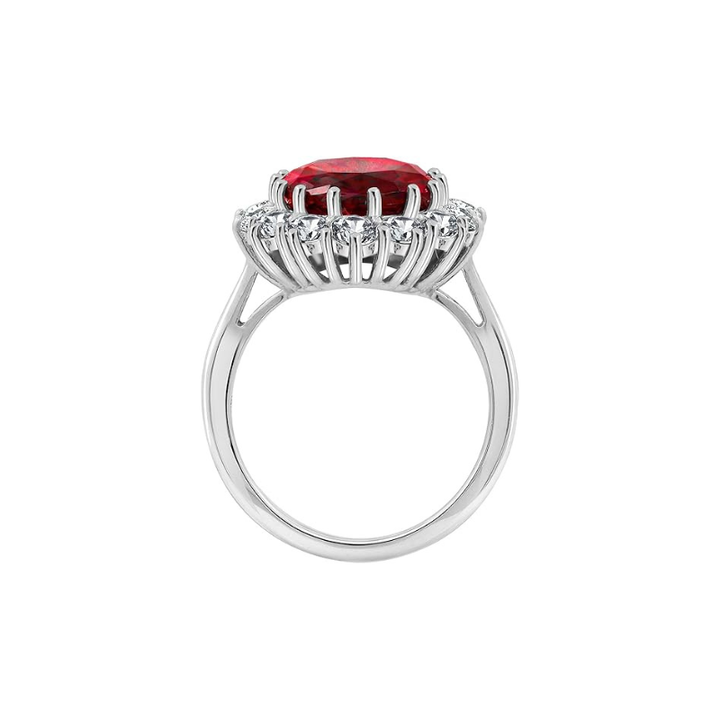 Ruby Statement Ring in White Gold | Scarlet Crown Design