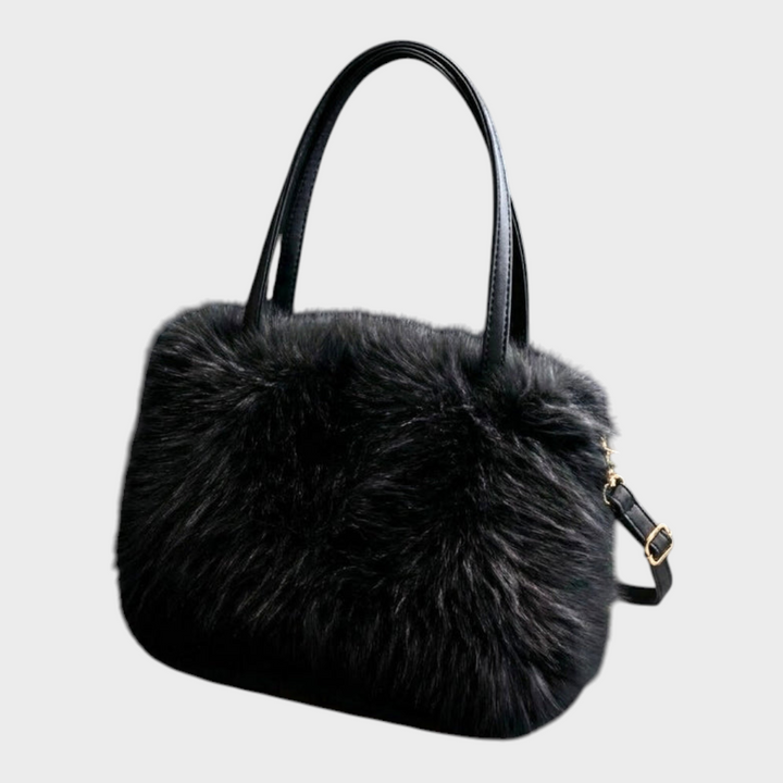 Faux Fur Handbag for Women - Soft Rabbit Fur Shoulder Bag