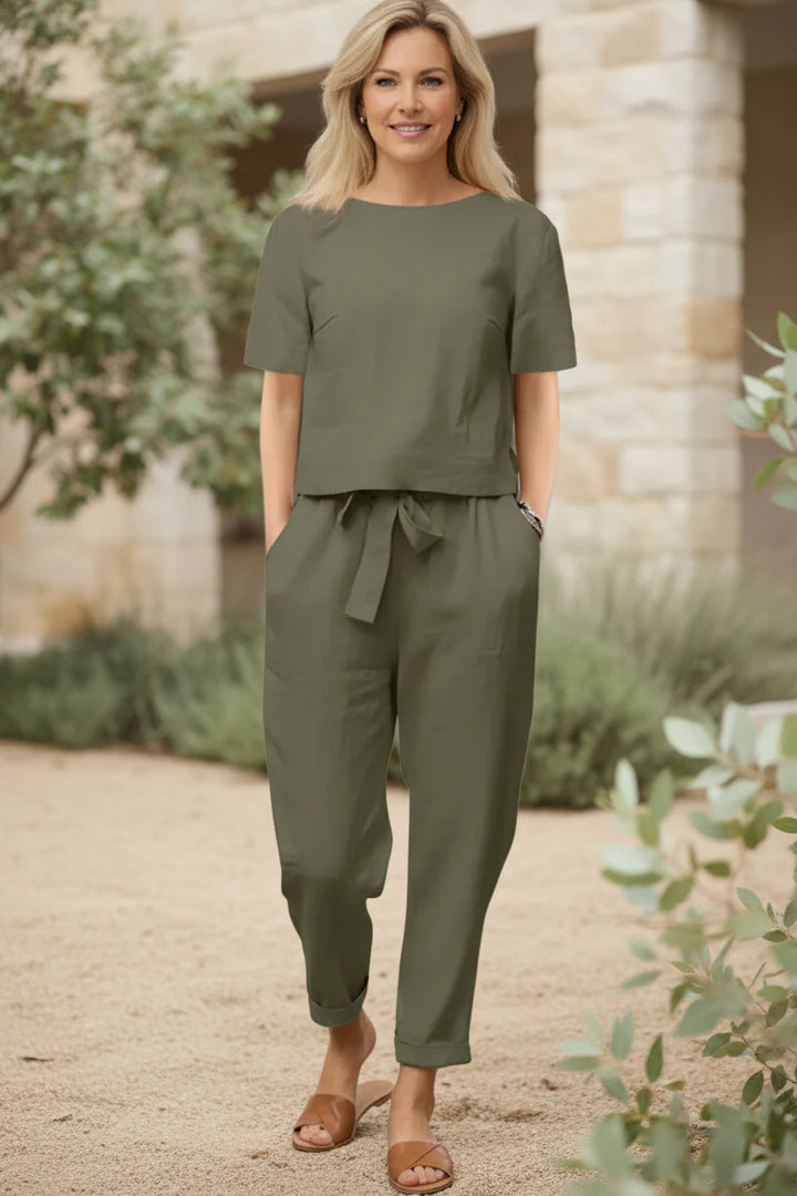 Two Piece Lounge Set for Women - Comfortable Casual Outfit