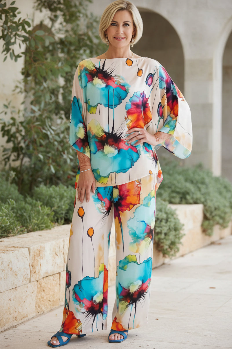 Colorful Two Piece Set - Vibrant Matching Outfit for Women