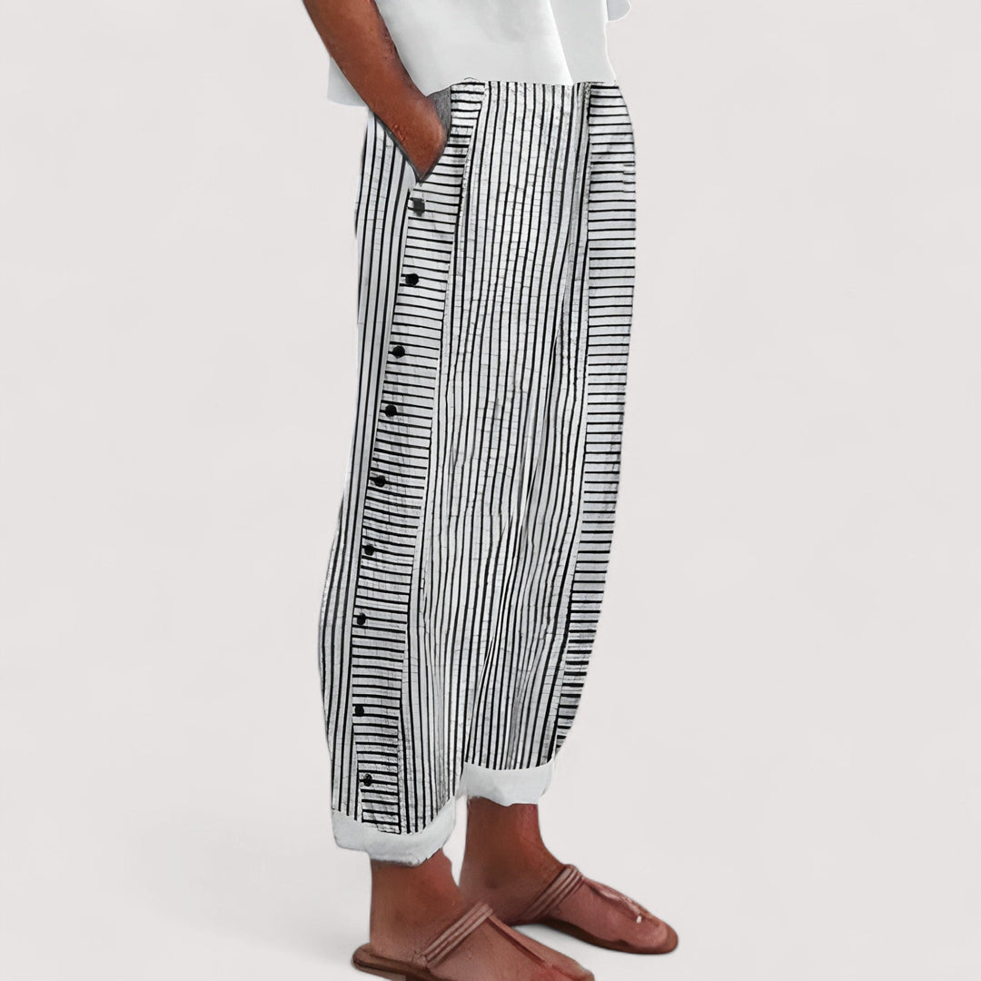 Lightweight Linen Pants for Women - Breathable Wide Leg Trousers