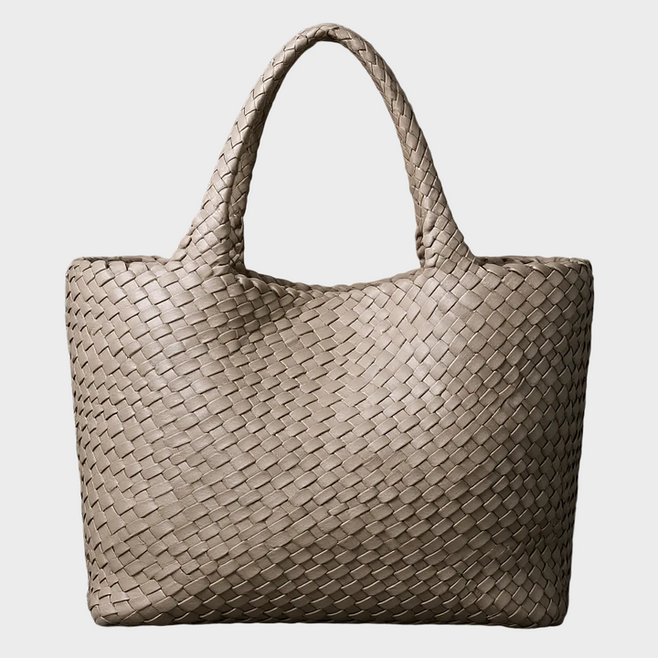 Handwoven Leather Tote Bag - Spacious Everyday Carryall