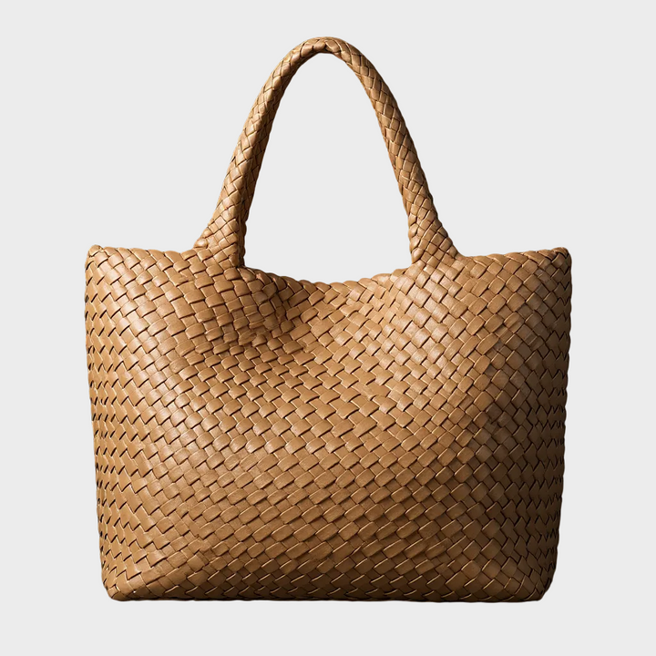 Handwoven Leather Tote Bag - Spacious Everyday Carryall