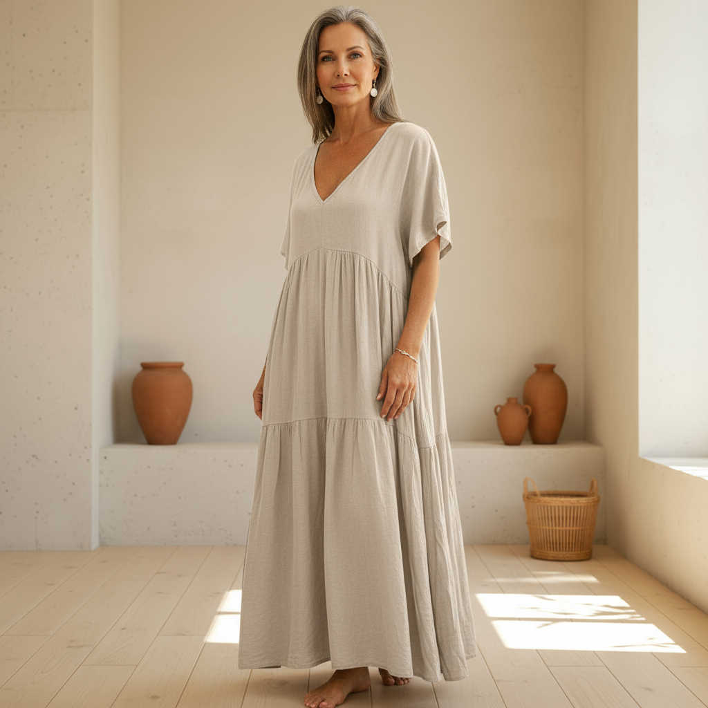 Cotton Linen Dress for Women - Casual Elegant Summer Dress