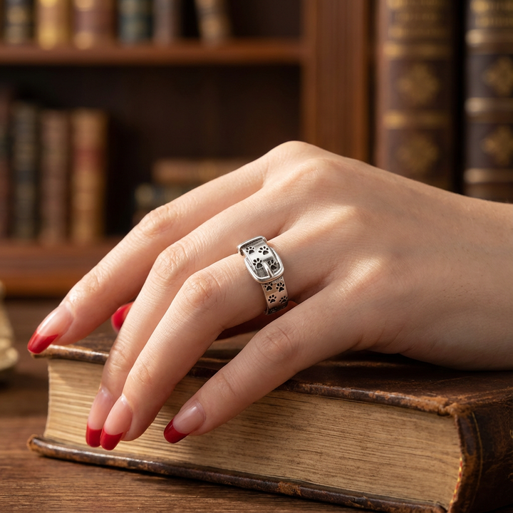 Dog Collar Ring for Women | Adjustable Statement Ring