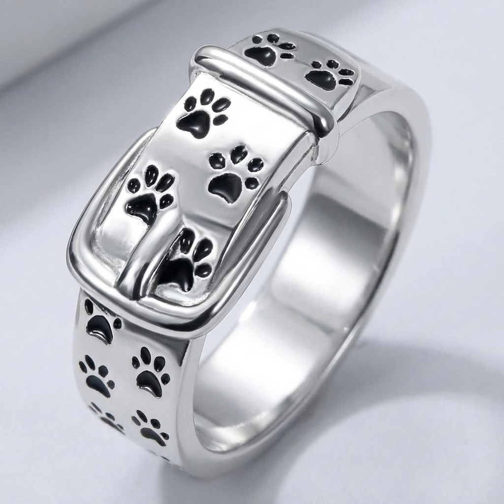 Dog Collar Ring for Women | Adjustable Statement Ring
