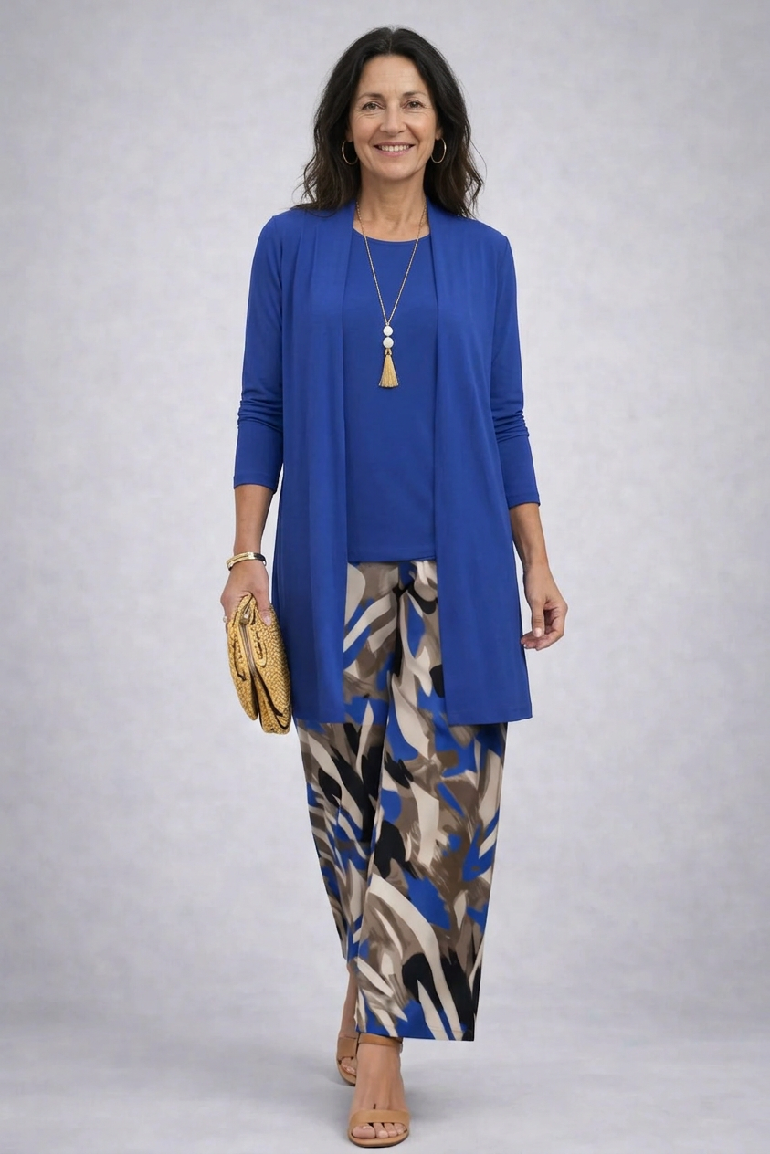 Three Piece Cardigan Set for Women - Relaxed Elegant Outfit
