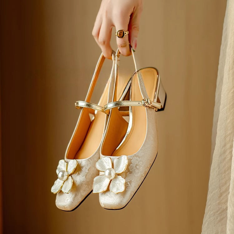 Mary Jane Pumps With Ankle Strap - Classic Comfort Heels