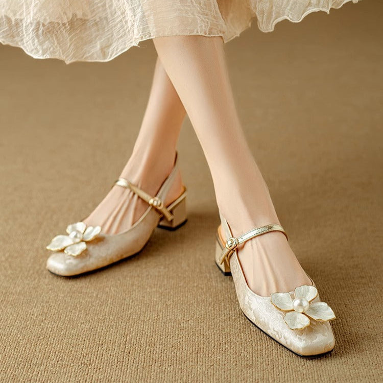 Mary Jane Pumps With Ankle Strap - Classic Comfort Heels