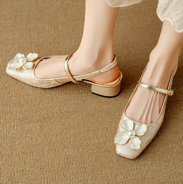 Mary Jane Pumps With Ankle Strap - Classic Comfort Heels