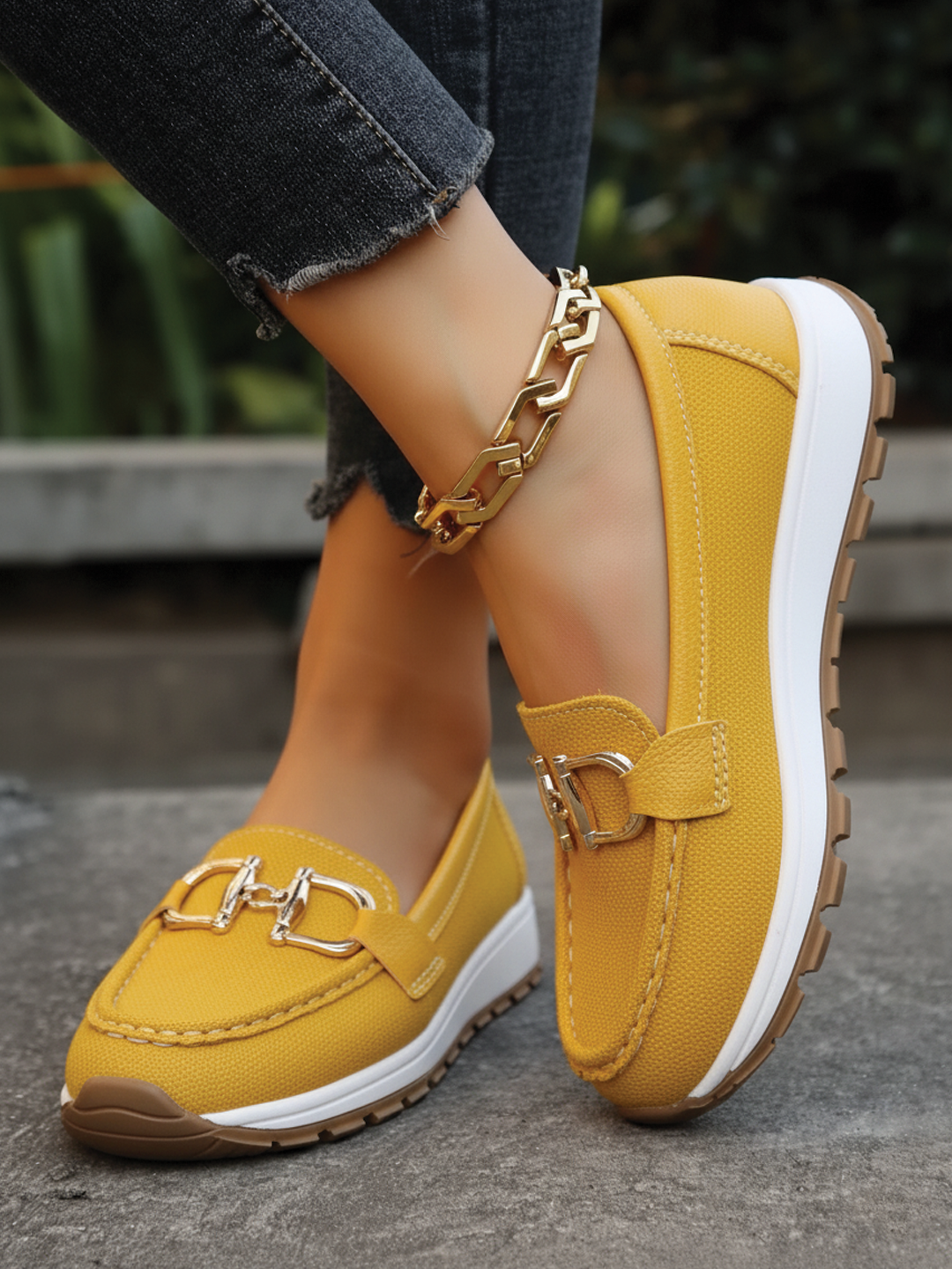 Flat Buckle Loafers for Women | Comfortable Slip On Shoes