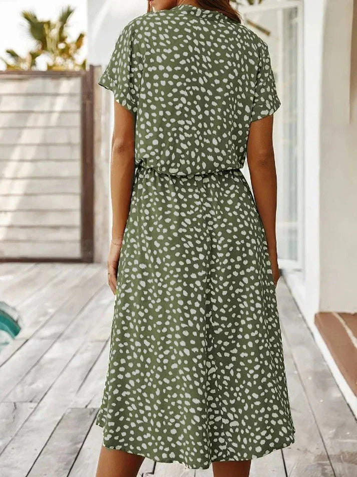 V-Neck Ruffle Dress for Women - Elegant Feminine Style