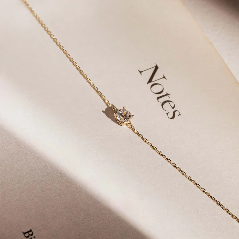 White Gold Stone Bracelet | Elegant Everyday Jewelry for Women