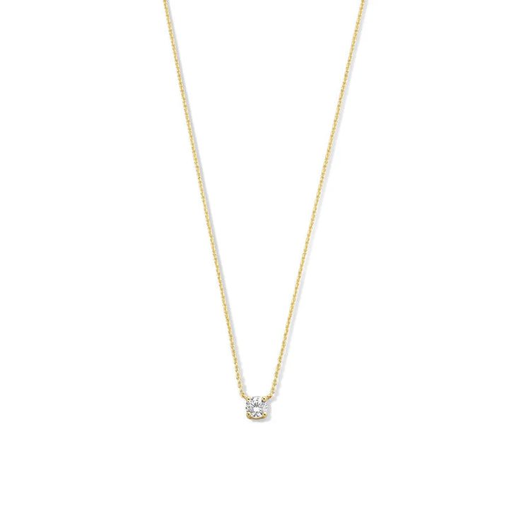 Stone Pendant Necklace in White Gold | Elegant Everyday Jewelry