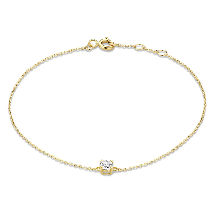 White Gold Stone Bracelet | Elegant Everyday Jewelry for Women