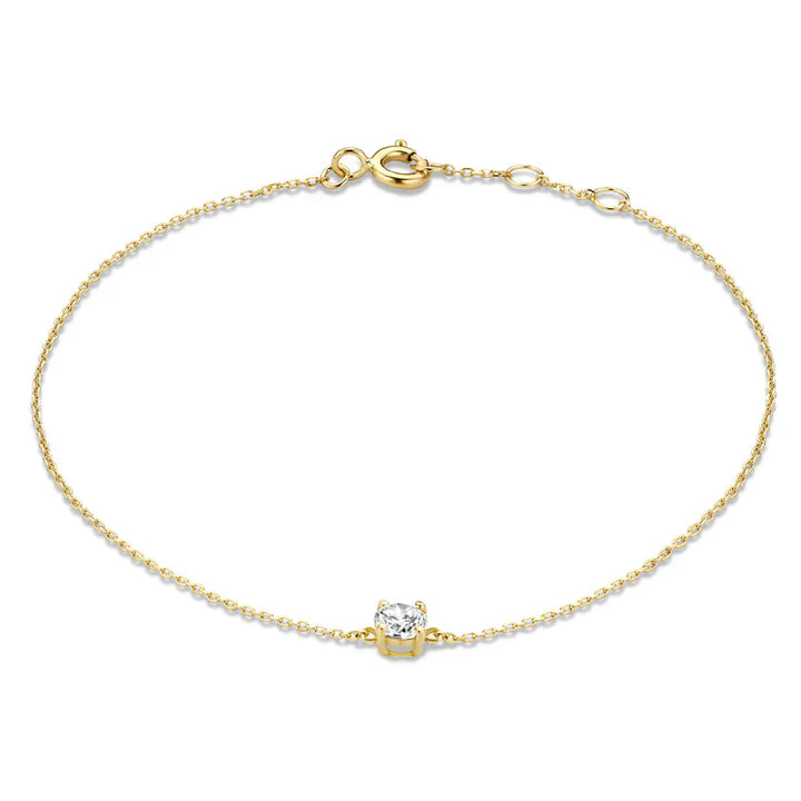White Gold Stone Bracelet | Elegant Everyday Jewelry for Women