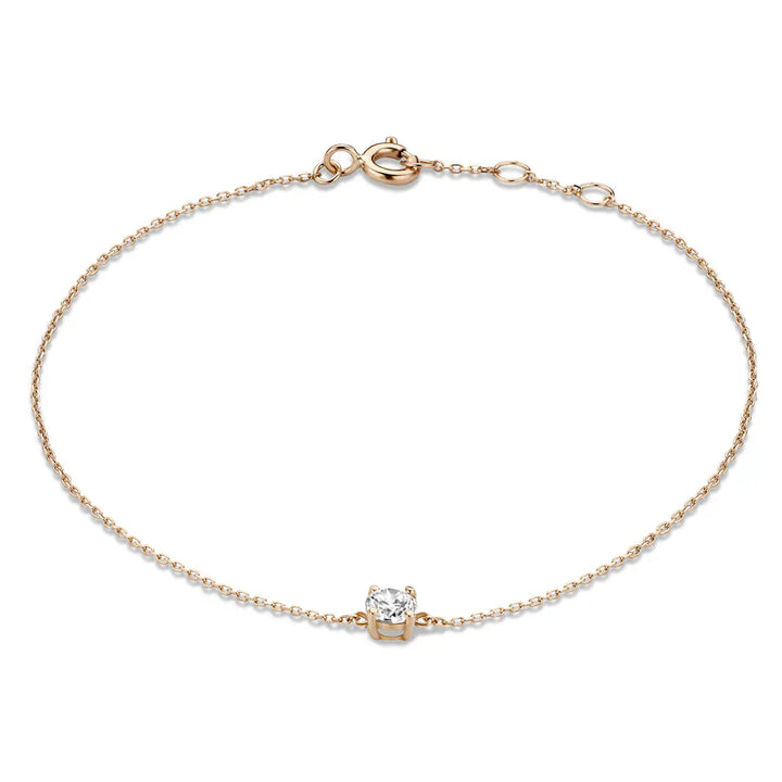 White Gold Stone Bracelet | Elegant Everyday Jewelry for Women