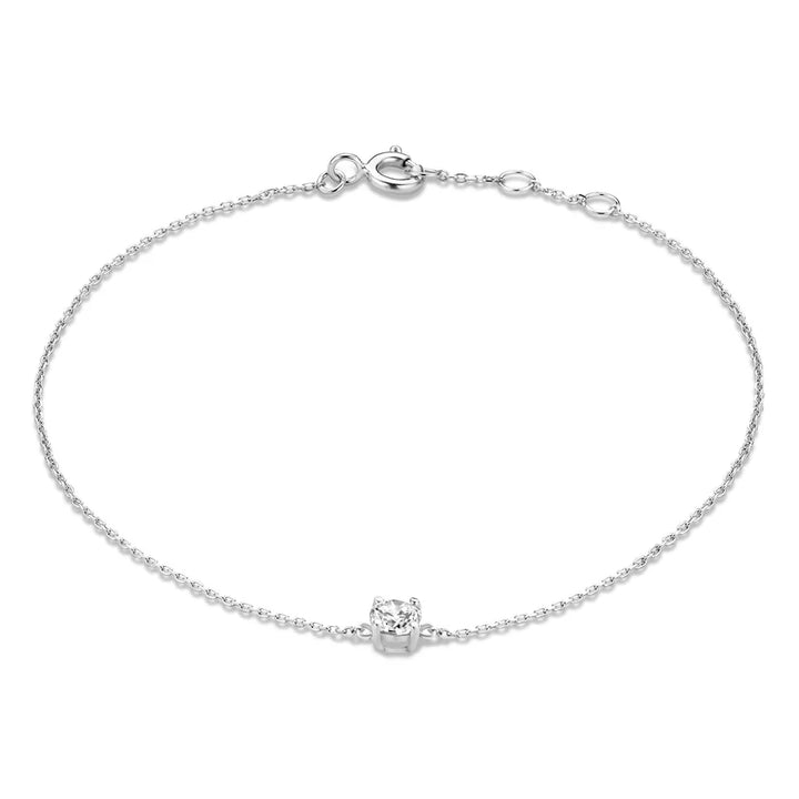 White Gold Stone Bracelet | Elegant Everyday Jewelry for Women