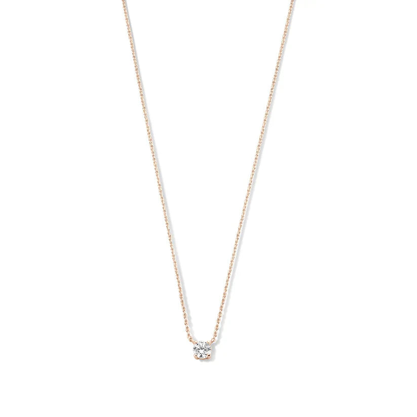 Stone Pendant Necklace in White Gold | Elegant Everyday Jewelry