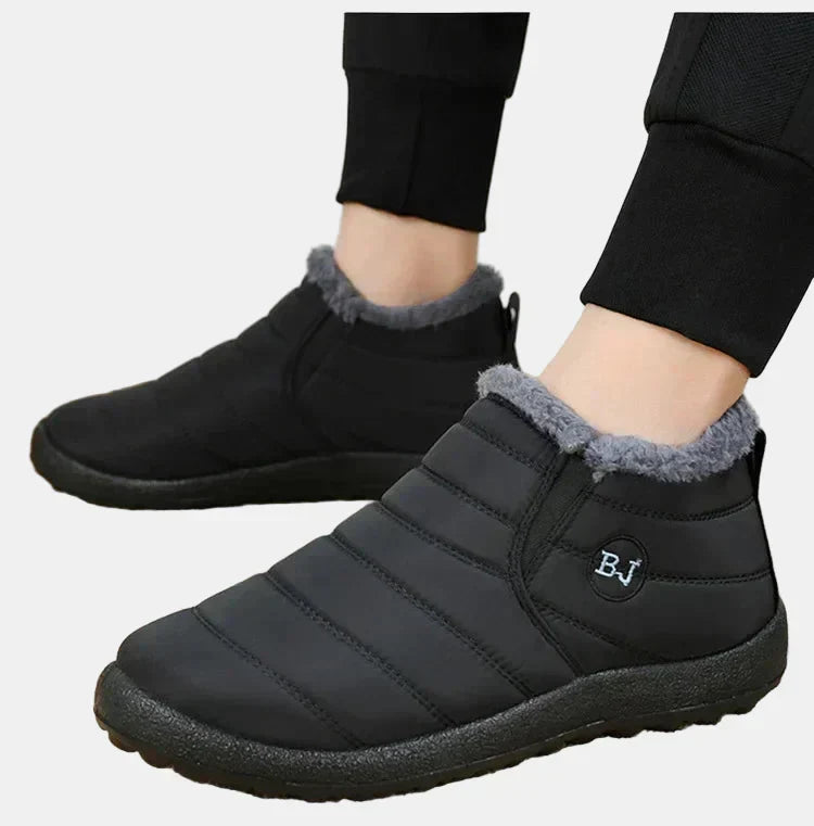 Waterproof Winter Boots for Women Fleece Lined Slip On Ankle