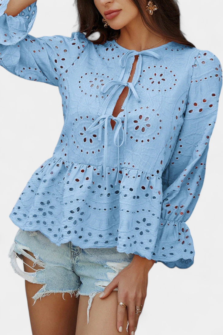 Bohemian Lace Top for Women - Loose Fit Romantic Blouse