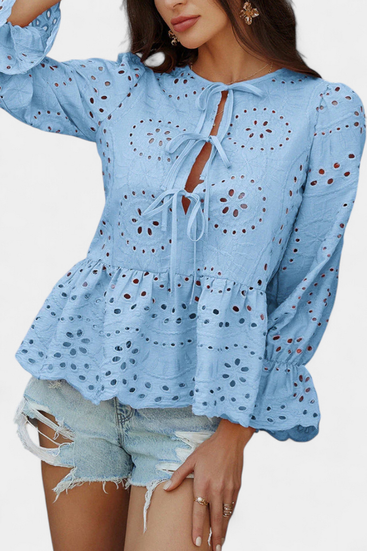 Bohemian Lace Top for Women - Loose Fit Romantic Blouse