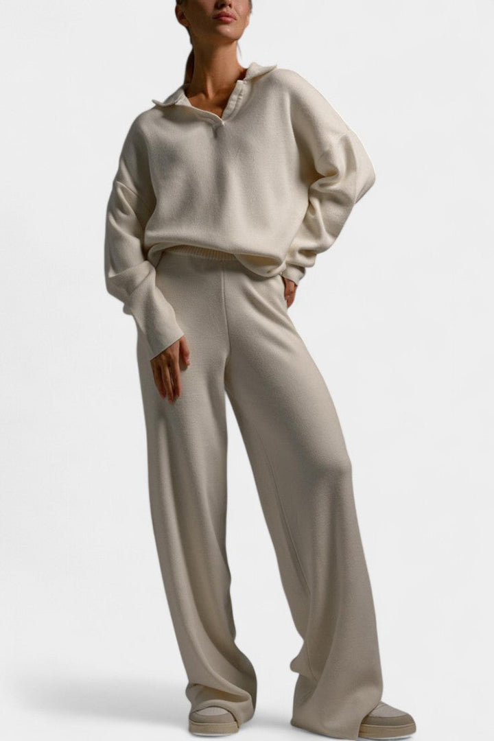 Two Piece Knit Set for Women - Soft Elegant Sweater Outfit