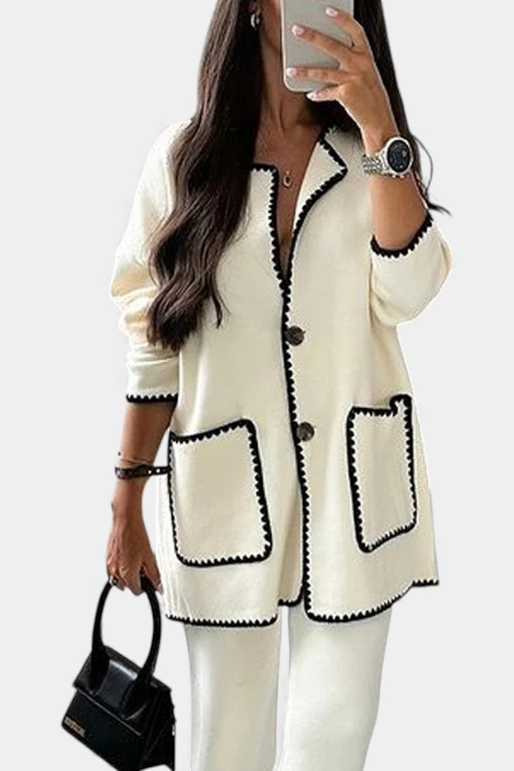 Tailored Jacket and Pants Set - Classic Two Piece Outfit