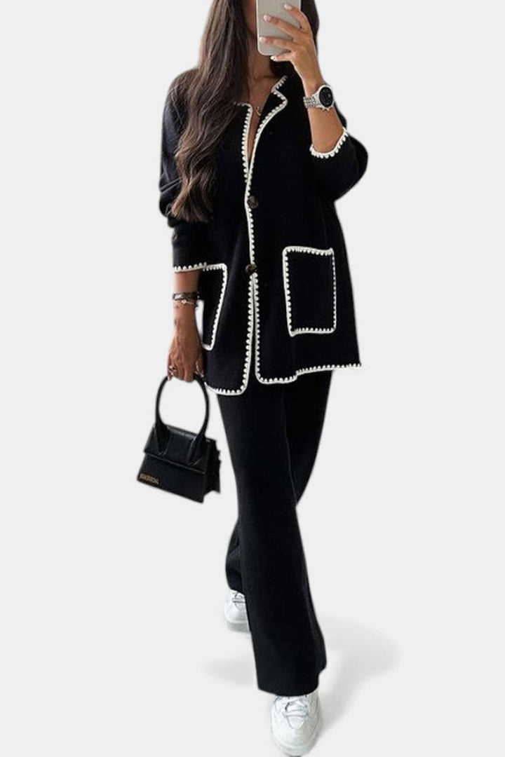 Tailored Jacket and Pants Set - Classic Two Piece Outfit