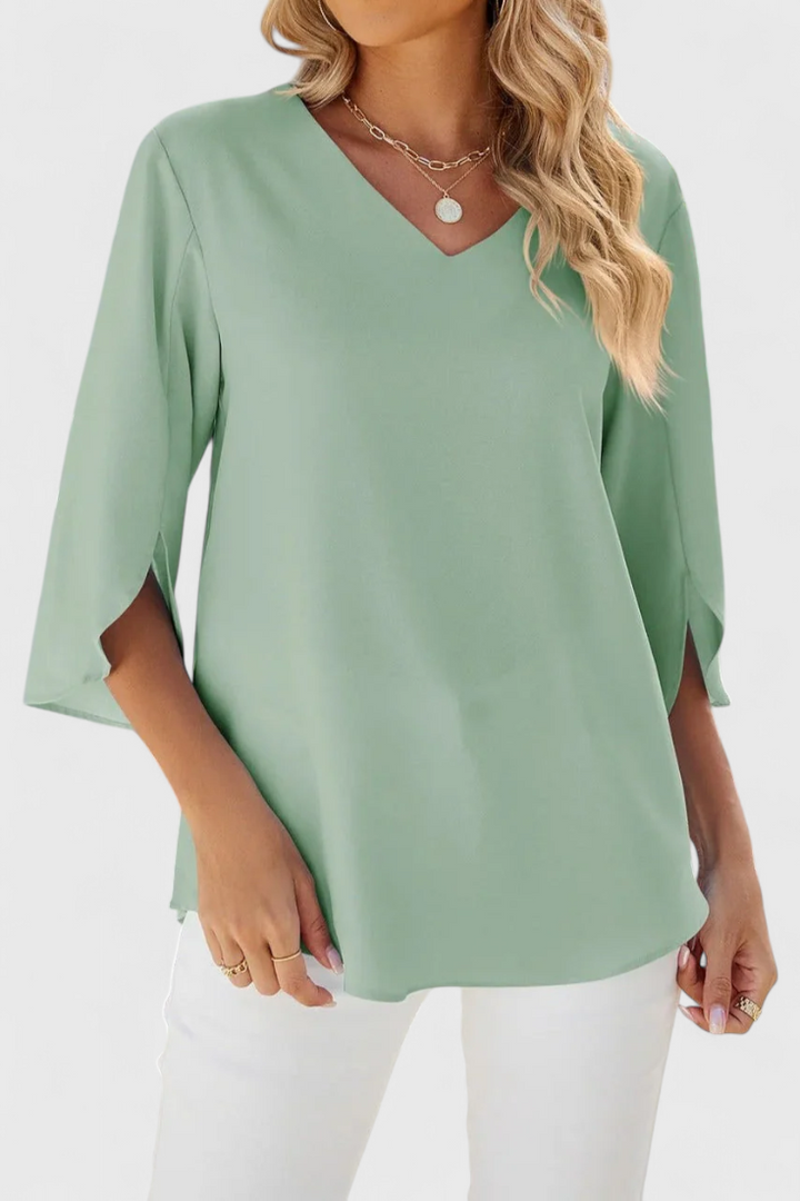 Lightweight Flared Blouse - Soft Breathable Top for Everyday Wear