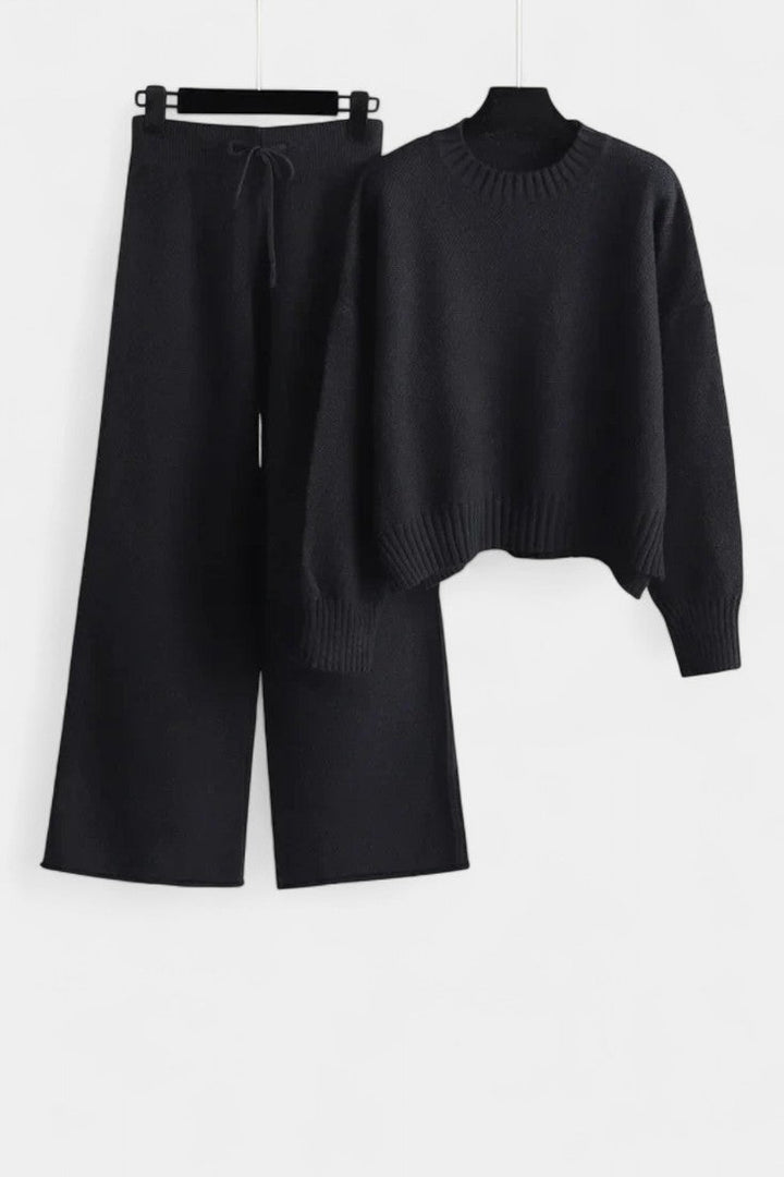 Knit Lounge Set for Women - Relaxed Two Piece Sweater and Pants