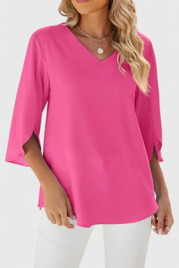 Lightweight Flared Blouse - Soft Breathable Top for Everyday Wear